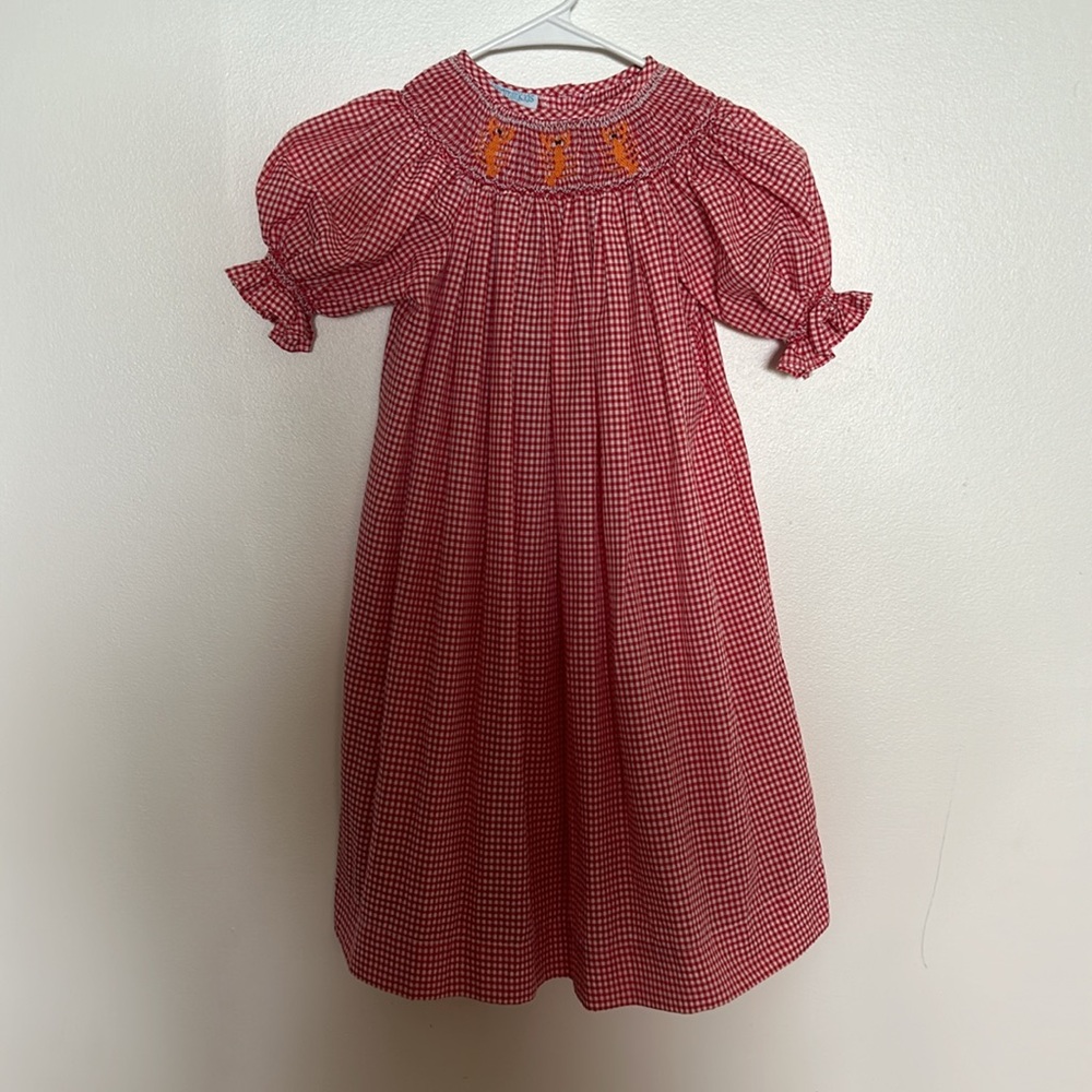 Windmill kids adorable smocked crawfish girls dress size 5